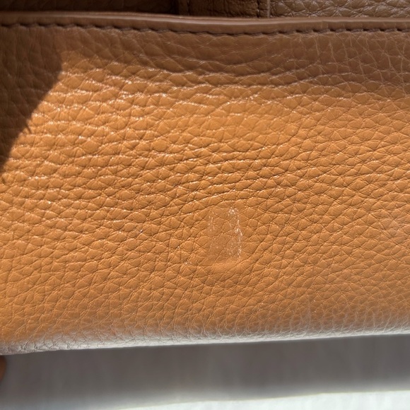 Tory Burch Plaque Wallet Wristlet Bark Gold Tan Brown - Picture 8 of 15